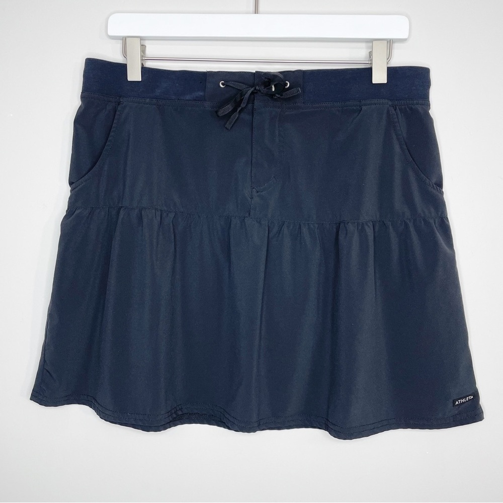 Athleta Black Tennis Active Skirt Size Medium